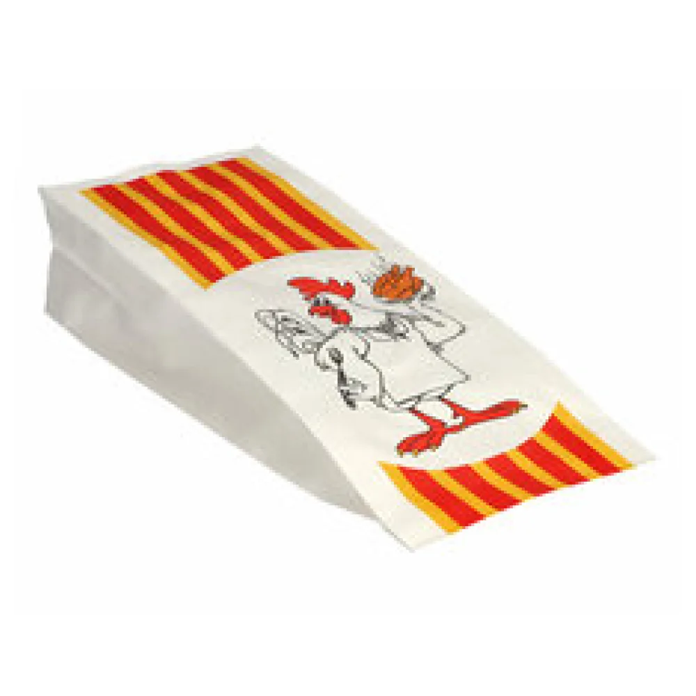 Grillhähnchen Hähnchenbeutel Papier HDPE-Einlage 24x10,5x5,5cm, 100 stk.