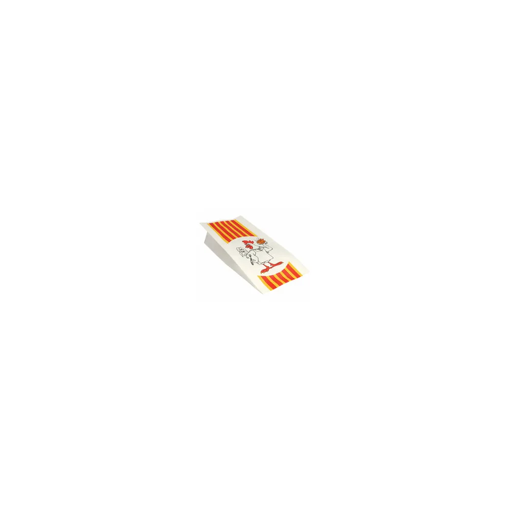 Grillhähnchen Hähnchenbeutel Papier HDPE-Einlage 28x13x8cm, 100 stk.