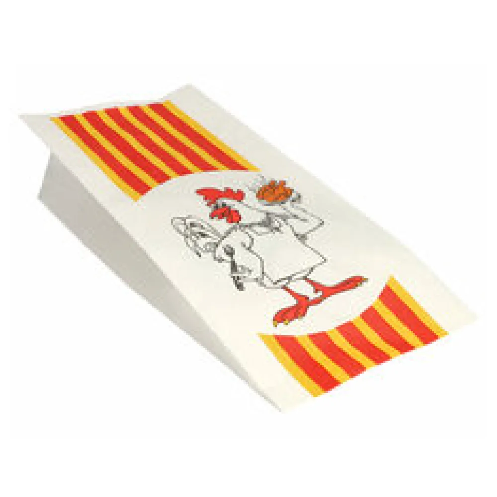 Grillhähnchen Hähnchenbeutel Papier HDPE-Einlage 28x13x8cm, 100 stk.