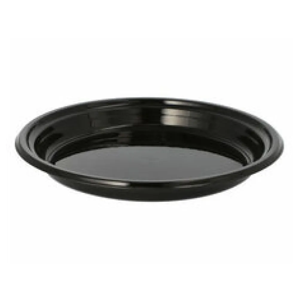 Mehrweg Menüteller rund O 22 cm H 2,6 cm Mikrowellentauglich schwarz, 12 Stk.