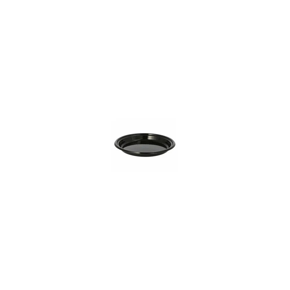 Mehrweg Menüteller rund O 22 cm H 2,6 cm Mikrowellentauglich schwarz, 12 Stk.