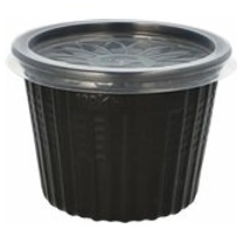 Mehrwegschalen Suppenschalen inkl. Deckel rund 500 ml O11,5 cm schwarz, 25 Stk. – Bild 3