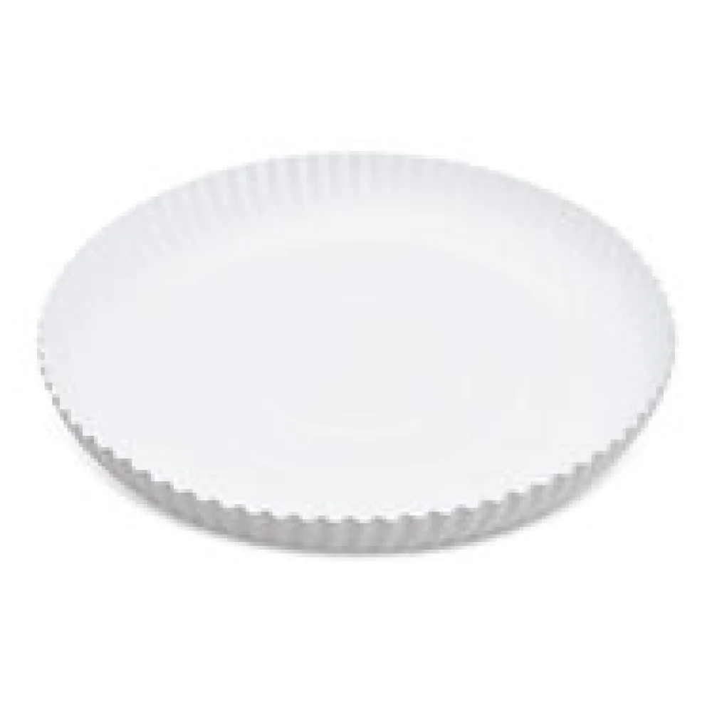 BIONATURE Pappteller 'RECY' rund tief O26cm weiß, 50 Stk.