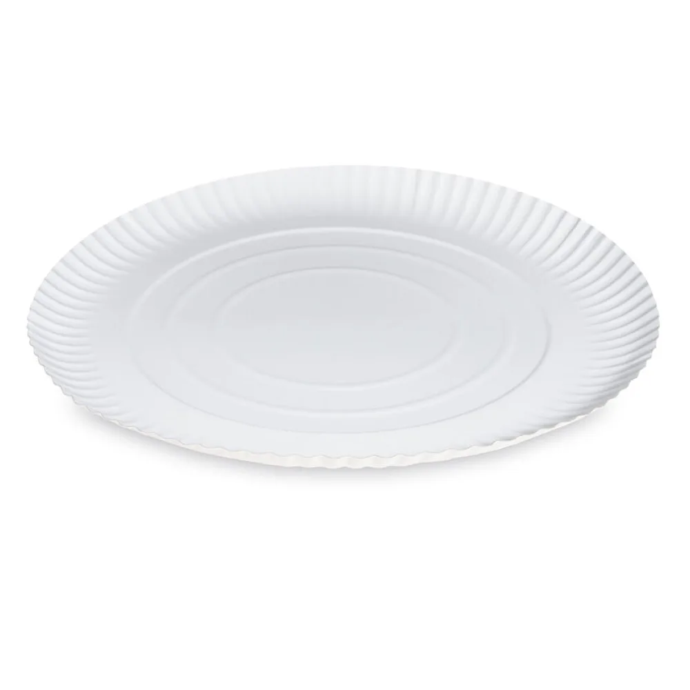 BIONATURE Pappteller 'RECY' rund 1,5 cm tief O34cm weiß, 50 Stk. – Bild 2