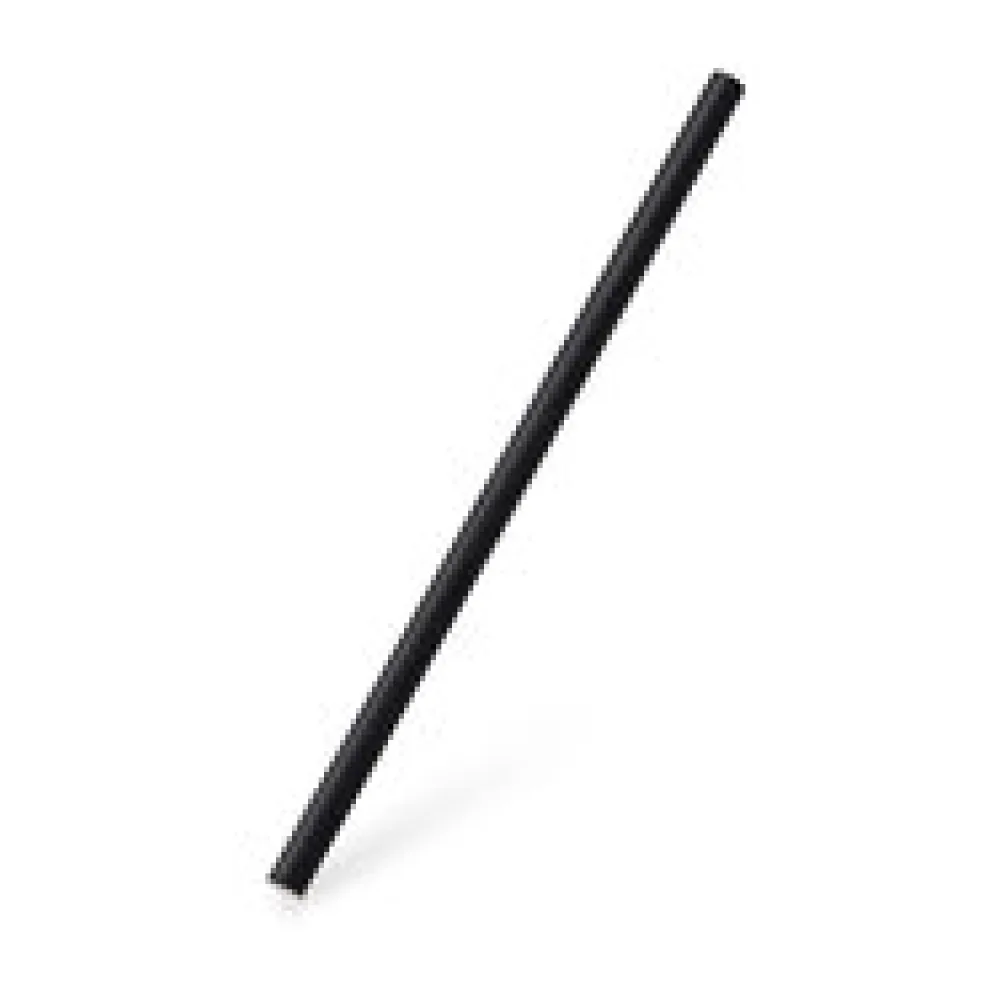 Papiertrinkhalme JUMBO schwarz 20 cm O8 mm, 100 Stk.