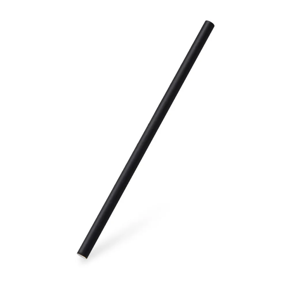Papiertrinkhalme JUMBO schwarz 20 cm O8 mm, 100 Stk. – Bild 2