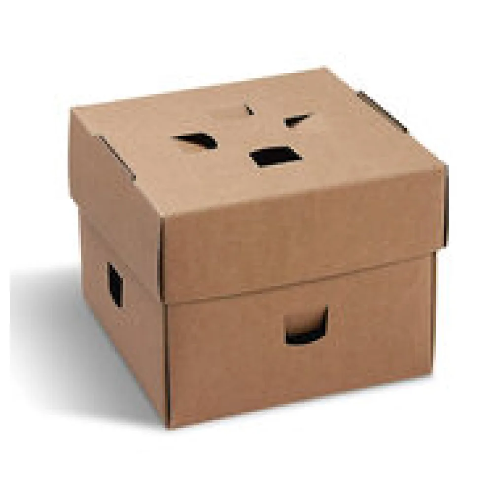 BIONATURE Burgerboxen kraft braun Fettbarriere Recycling 12x12x10cm, 100 Stk.