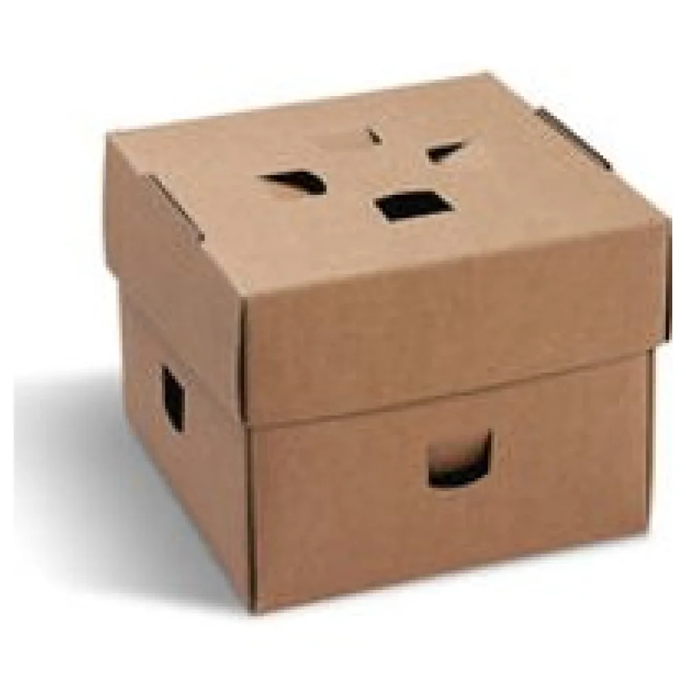 BIONATURE Burgerboxen kraft braun Fettbarriere Recycling 12x12x10cm, 100 Stk. – Bild 3
