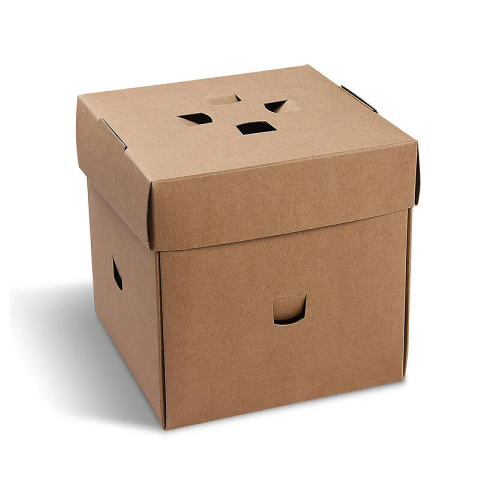BIONATURE Burgerboxen kraft braun Fettbarriere Recycling 14,5x14,5x15cm, 50 Stk. – Bild 2