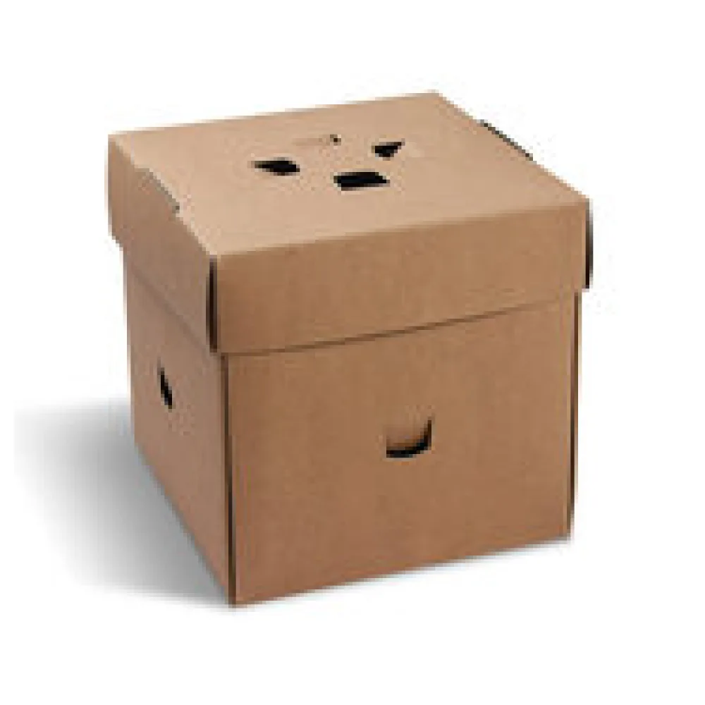 BIONATURE Burgerboxen kraft braun Fettbarriere Recycling 14,5x14,5x15cm, 50 Stk.