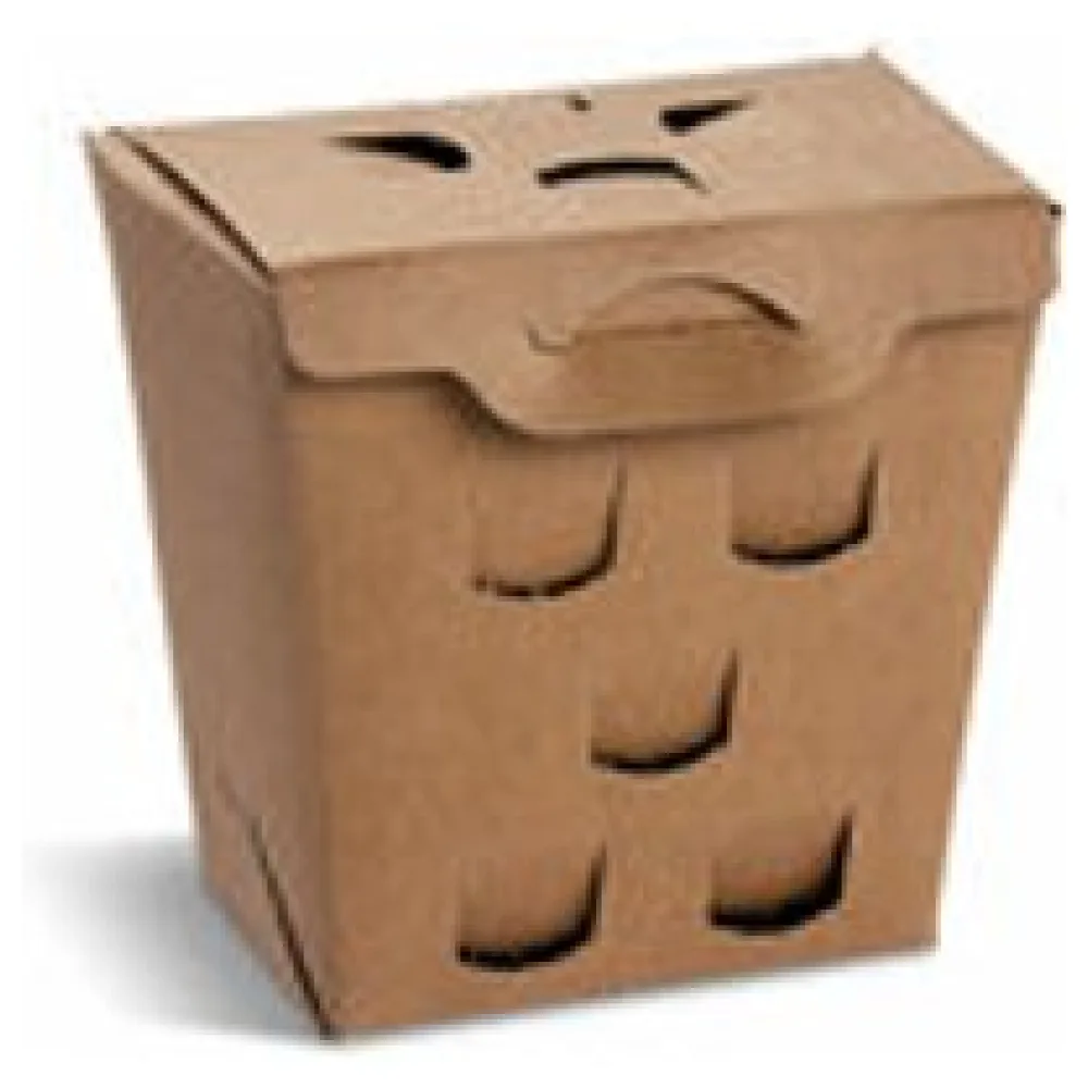 BIONATURE Pommes Fritesboxen kraft braun 11 x 11 x 7,3cm Fettbarriere, 50 Stk. – Bild 3