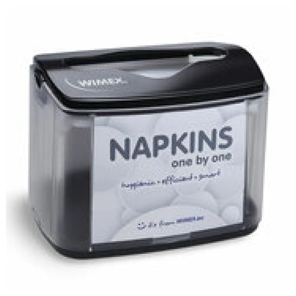 NAPKINS Tischspender für Spenderservietten modernes Design schwarz ABS Metall