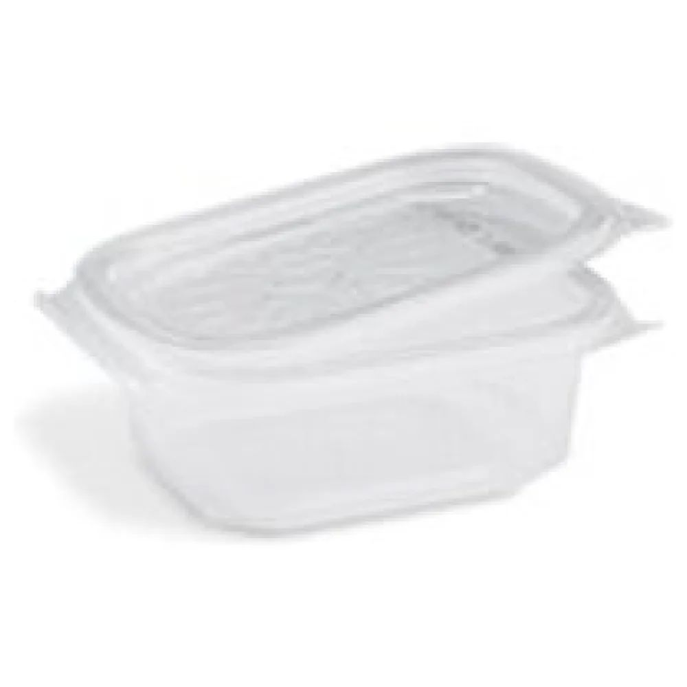 Feinkostbecher mit fixem Deckel Ripboxx Tiny klar PP 127x108x44mm 250ml, 50 Stk. – Bild 3