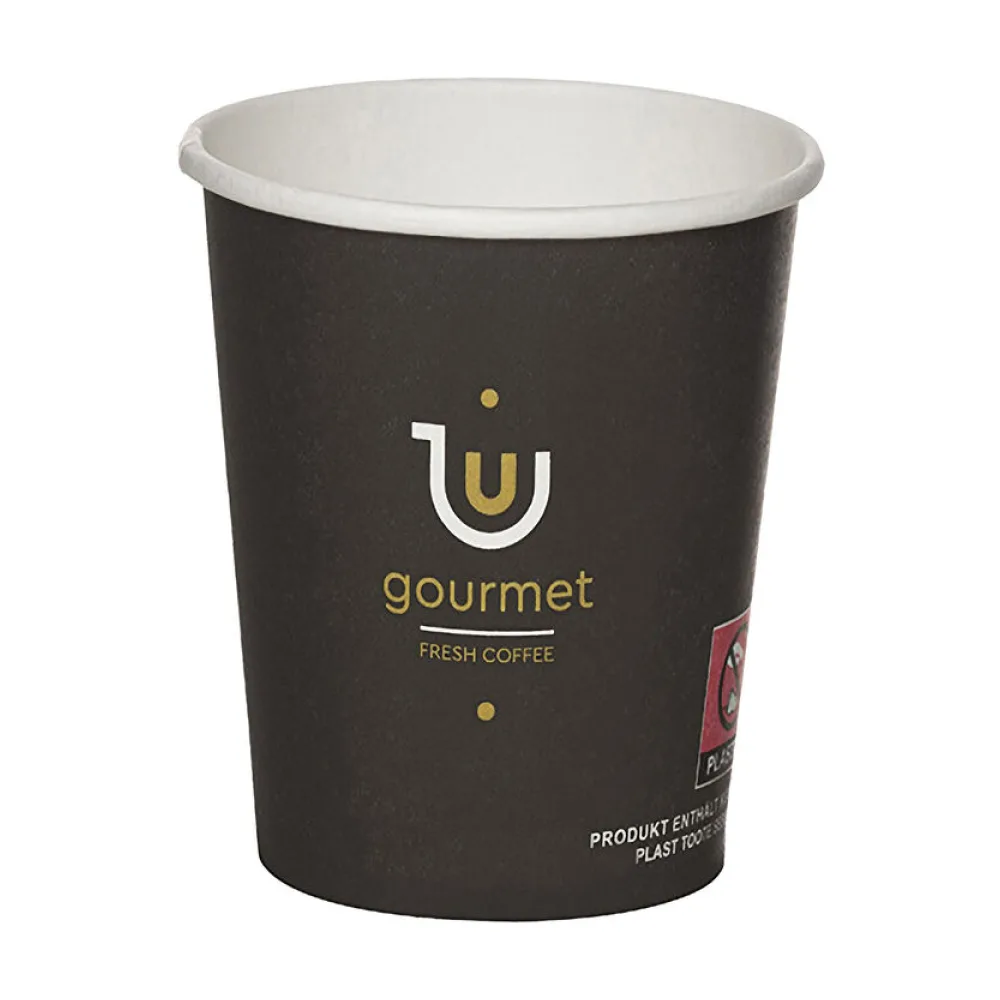 Kaffeebecher CoffeeToGo Pappbecher GOURMET BLACK Fresh Coffee 100ml, 50 Stk. – Bild 2