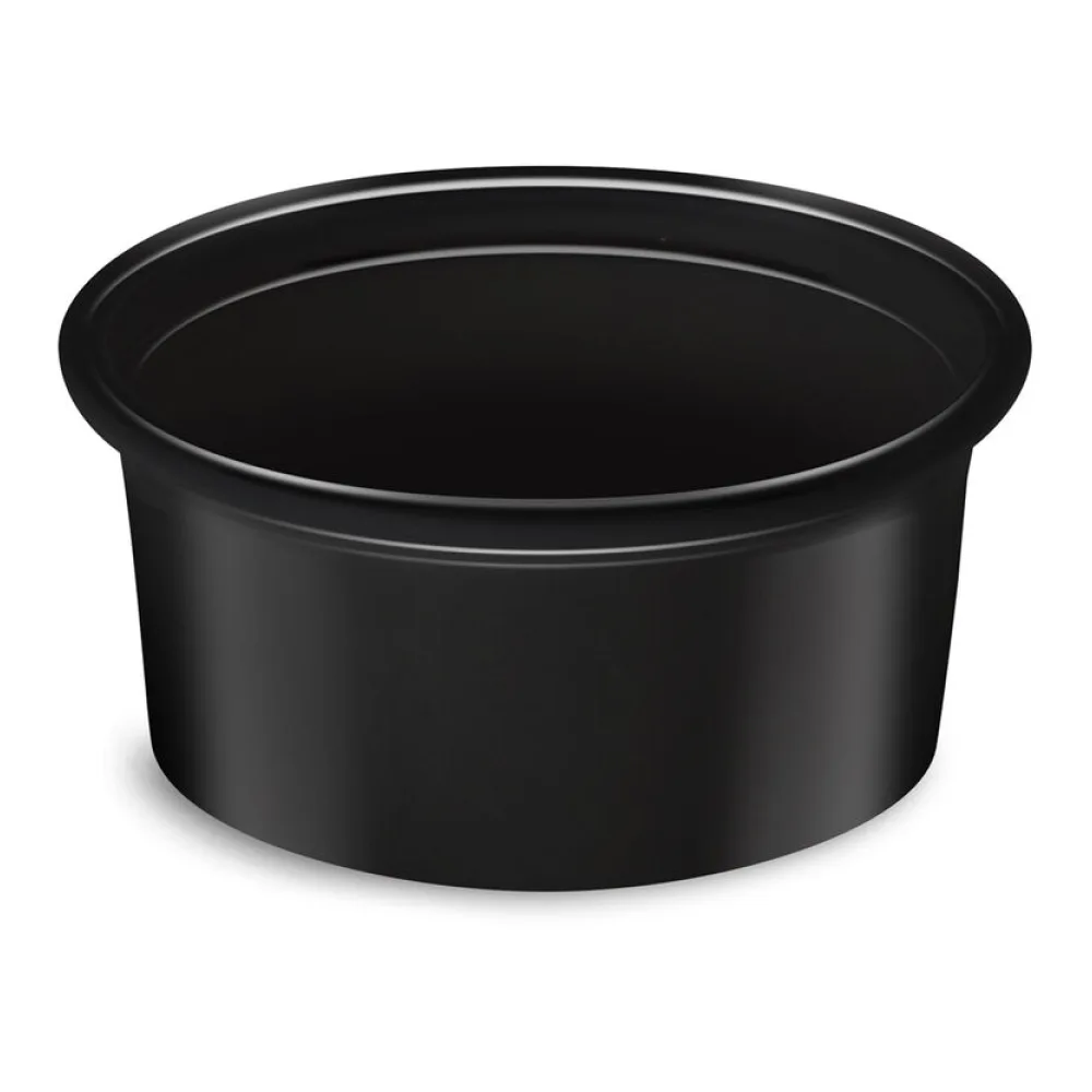 Dressingbecher Feinkostbecher schwarz PP 80 ml O 70 mm, 50 Stk. – Bild 2