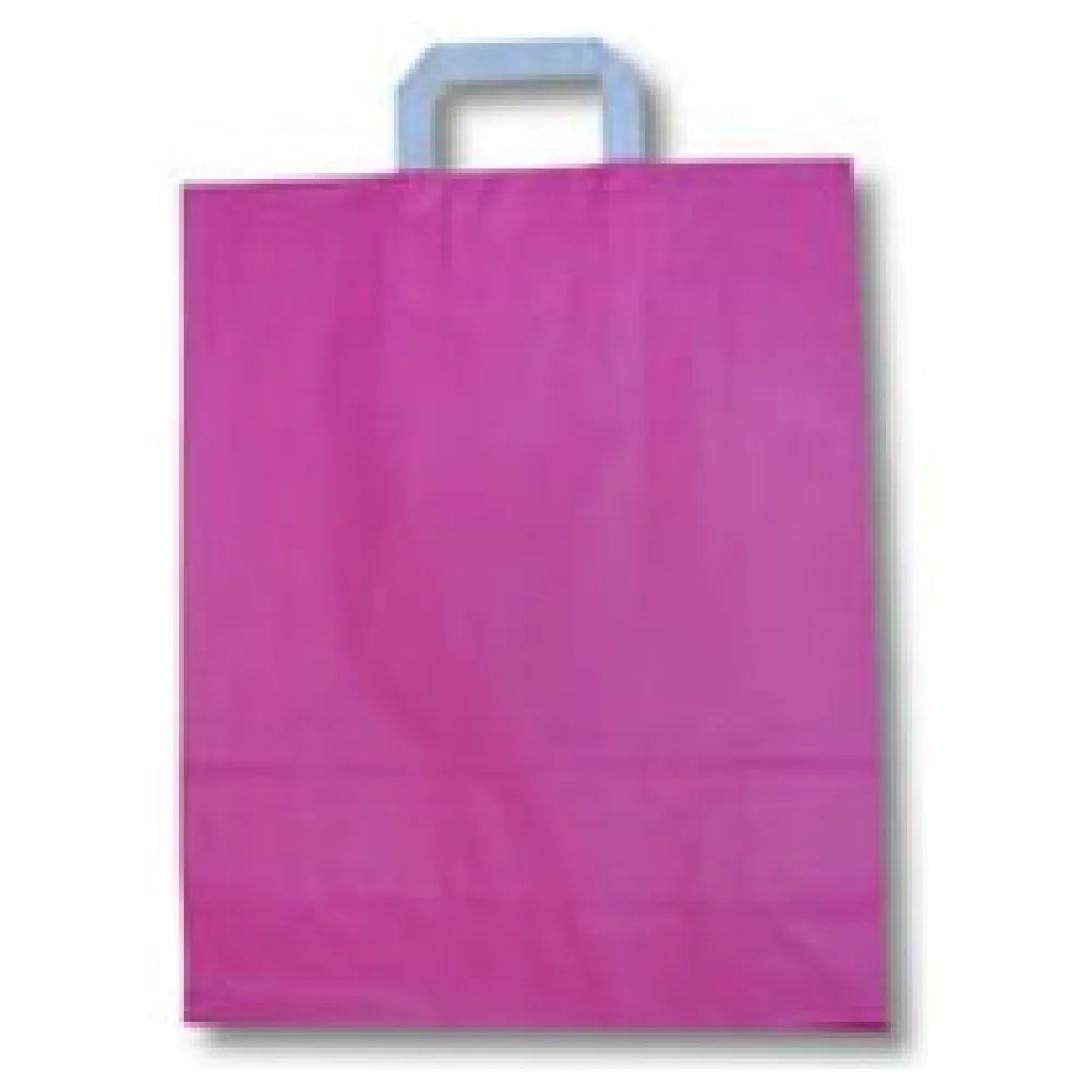 Papiertragetaschen aus Kraftpapier 320+120x400mm pink, 250 Stk. – Bild 3