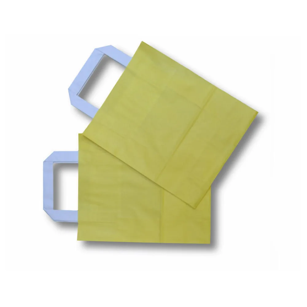 Papiertragetaschen aus Kraftpapier 180+80x220mm gelb, 250 Stk. – Bild 2