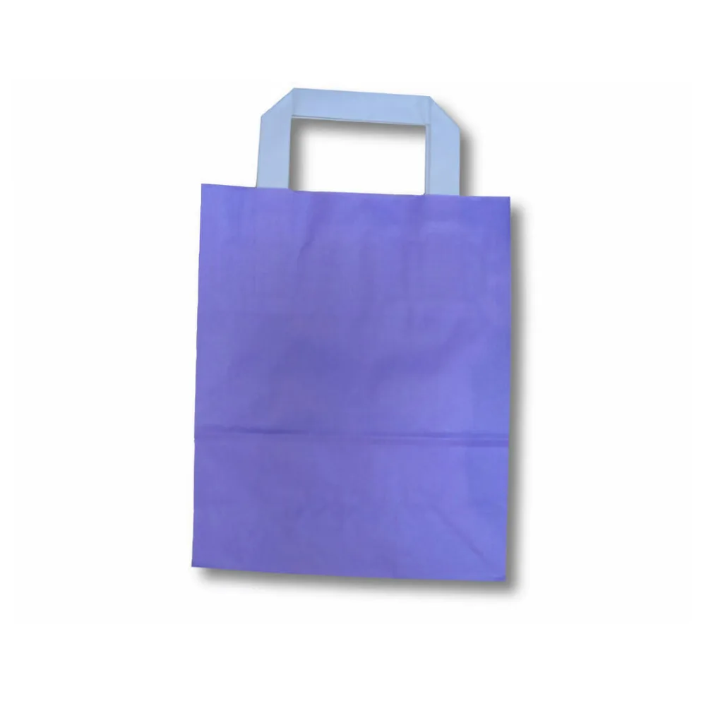 Papiertragetaschen aus Kraftpapier 180+80x220mm violett, 250 Stk. – Bild 2