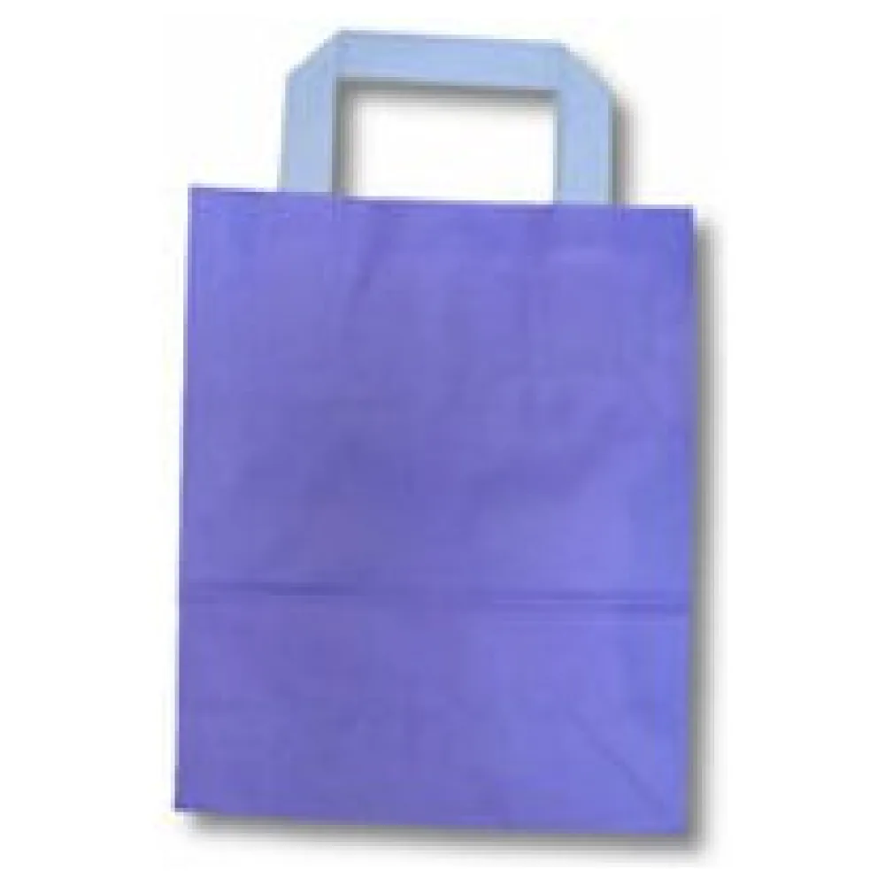 Papiertragetaschen aus Kraftpapier 180+80x220mm violett, 250 Stk. – Bild 3