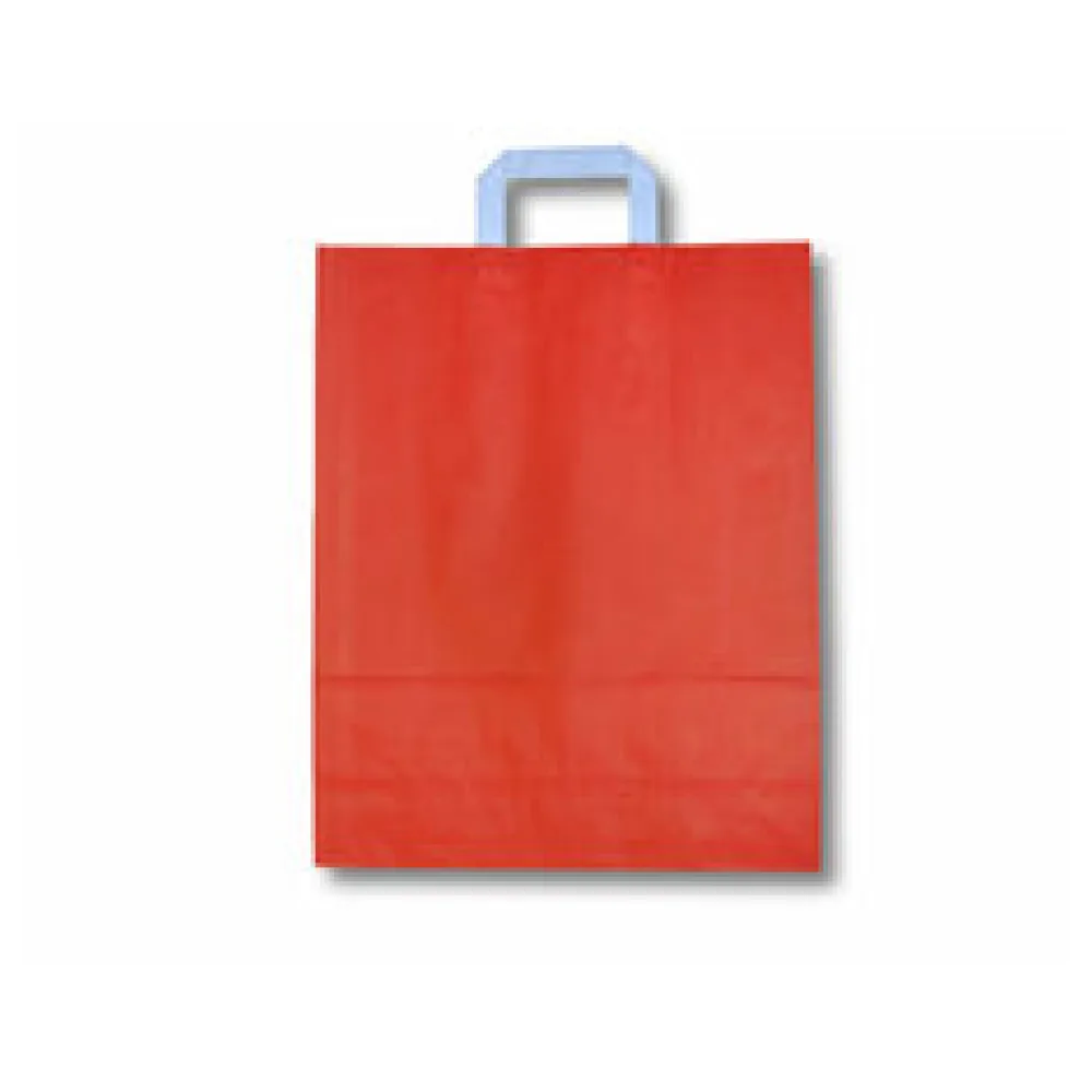 Papiertragetaschen aus Kraftpapier 180+80x220mm rot, 250 Stk.