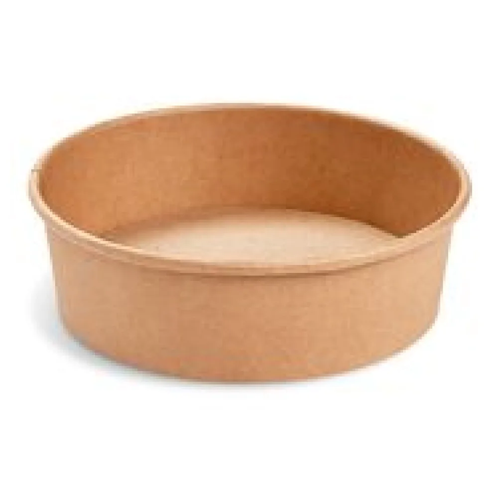Salatschalen Feinkostschalen braun aus Pappe mit PE beschichtet 500ml O150mm, 50 Stk.
