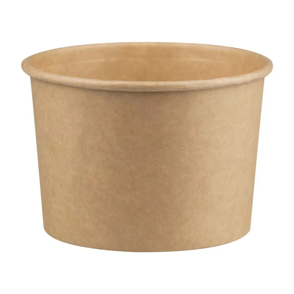 Suppenbehälter Suppenbecher aus Kraftpapier braun 16oz 500ml, 50 Stk. – Bild 2
