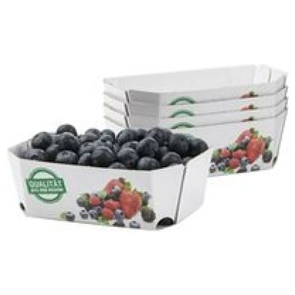 Beerenschalen aus Pappe 129x75x47mm mit Neutraldruck für 250 gr., 650 Stk. – Bild 3