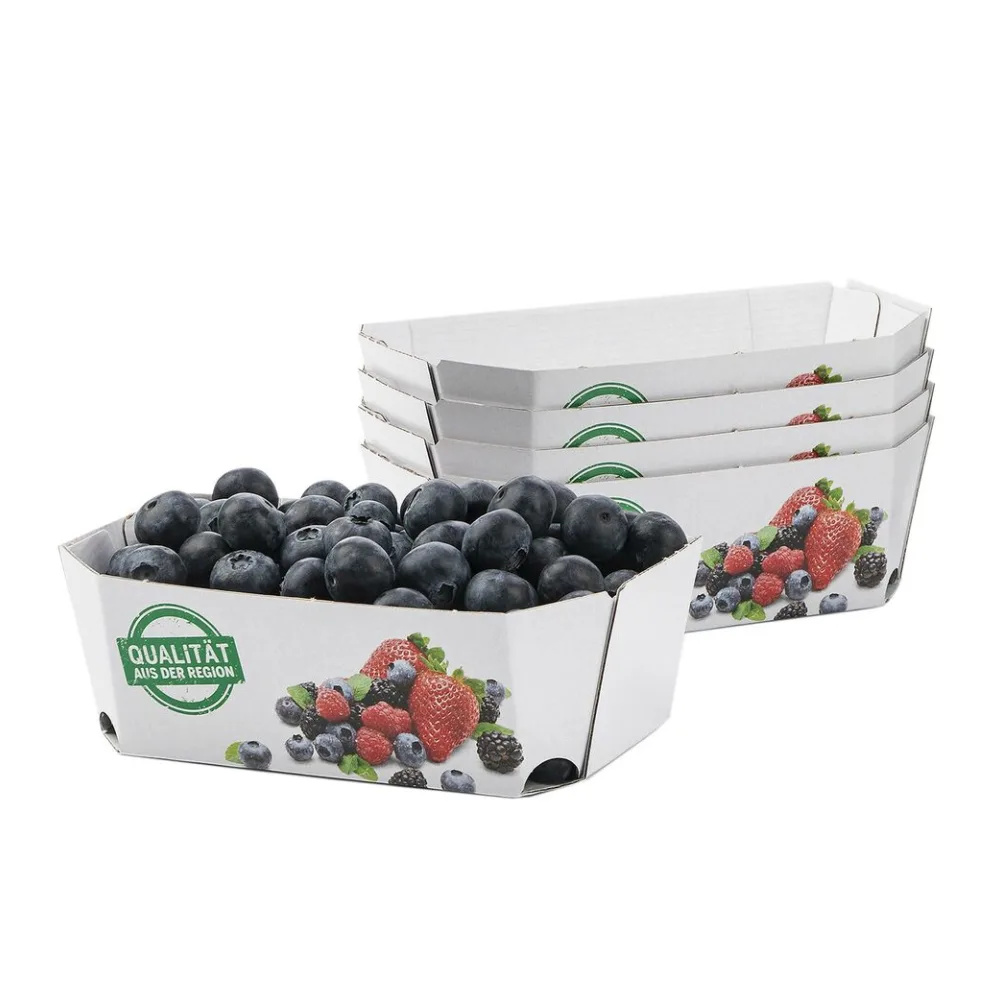 Beerenschalen aus Pappe 129x75x47mm mit Neutraldruck für 250 gr., 650 Stk. – Bild 2