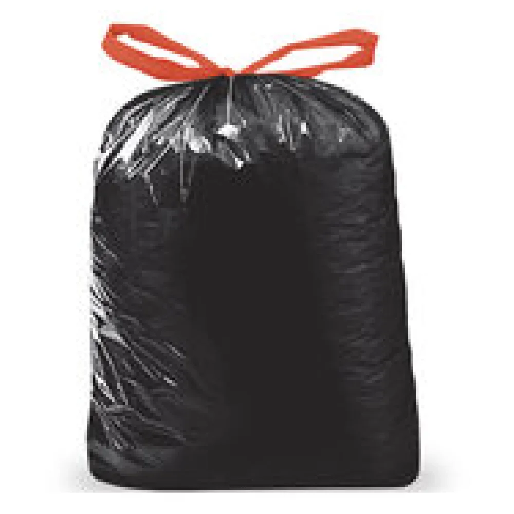 Müllsäcke mit Zugband 120 Liter LDPE 70 x 100 cm schwarz, 25 Stk.