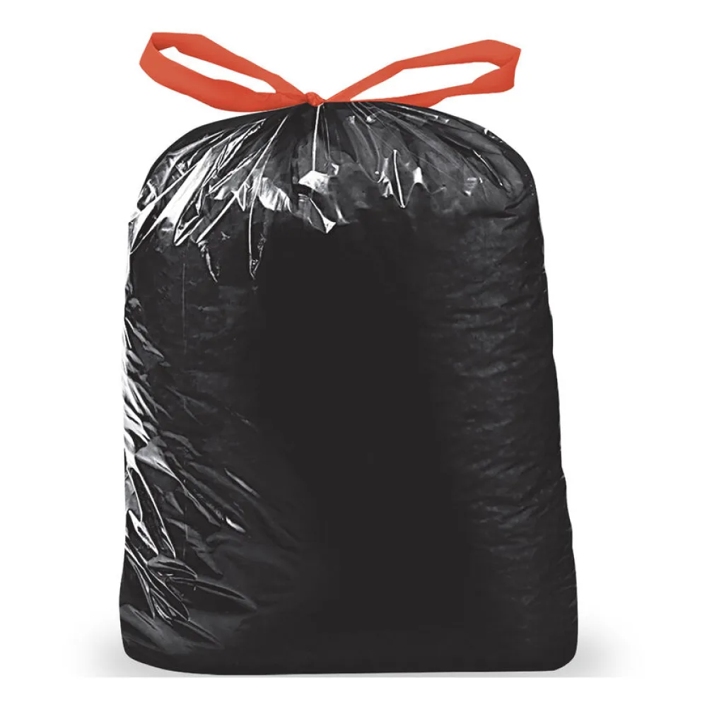 Müllsäcke mit Zugband 120 Liter LDPE 70 x 100 cm schwarz, 25 Stk. – Bild 2