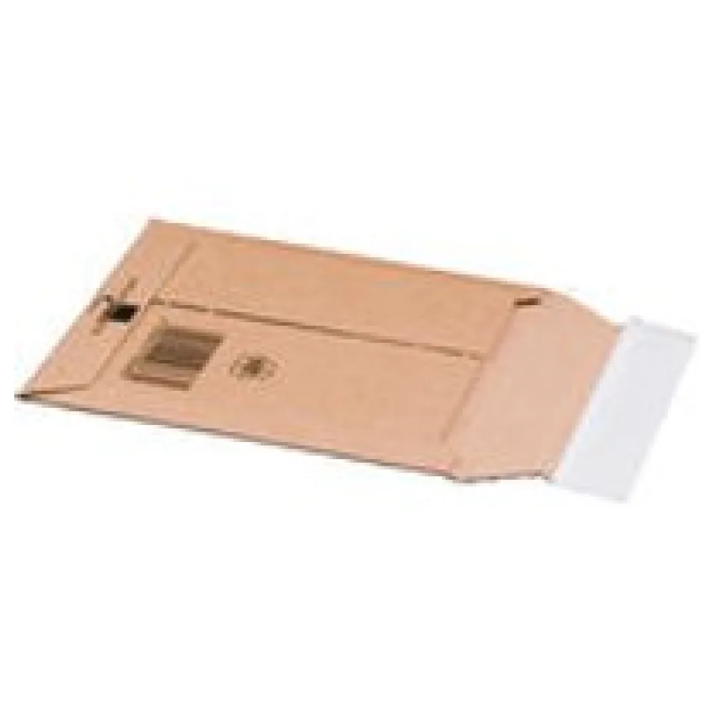 Wellpappe Versandtaschen 145x190mm bis 25mm Höhe Selbstklebeverschluss Aufreißfaden für CD braun – Bild 3