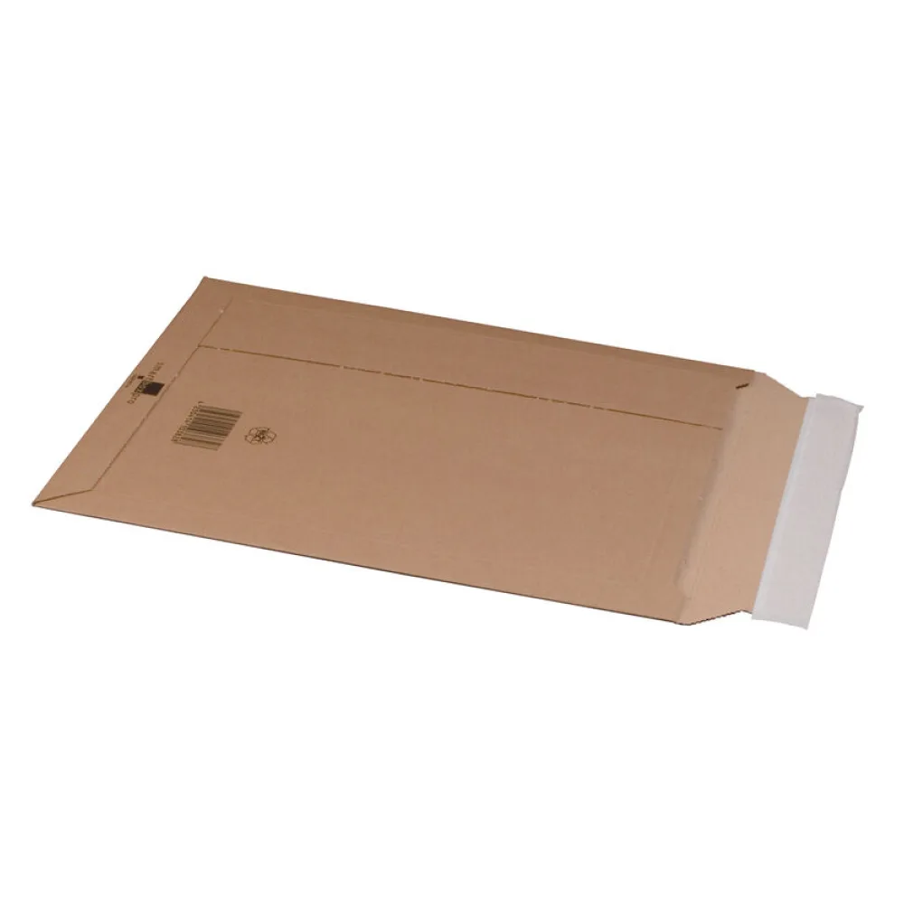 Wellpappe Versandtaschen 285x397mm bis 50mm Höhe Selbstklebeverschluss Aufreißfaden für B4+ braun – Bild 2