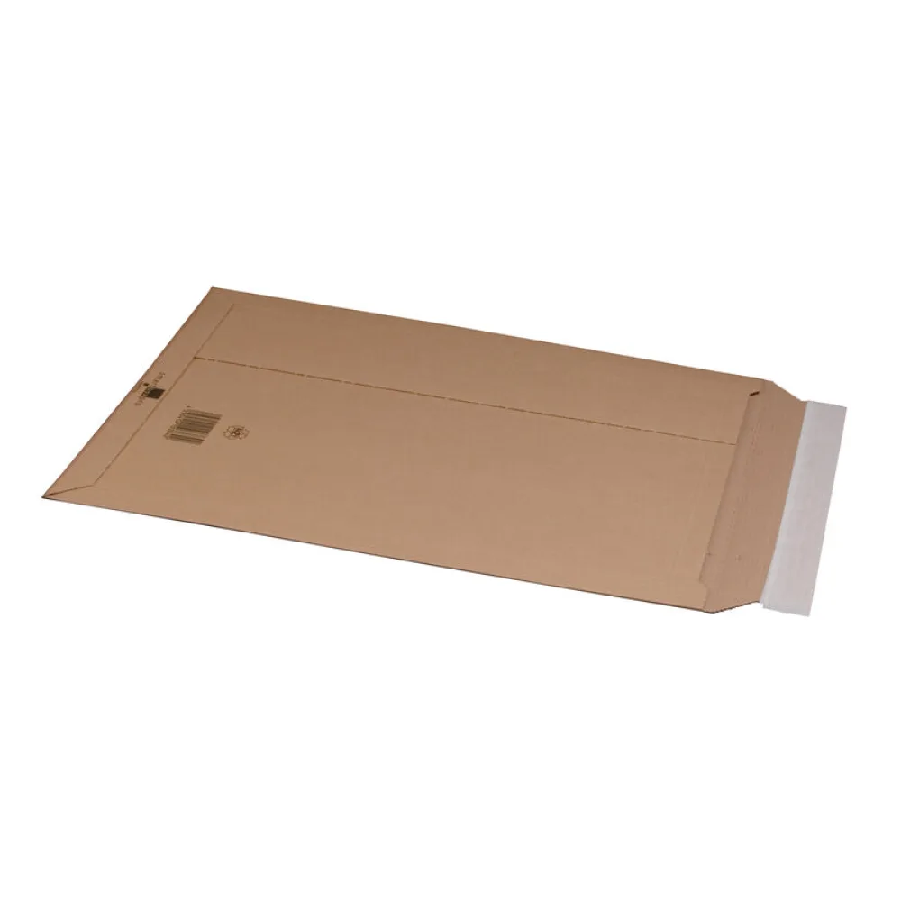 Wellpappe Versandtaschen 335x500mm bis 50mm Höhe Selbstklebeverschluss Aufreißfaden für A3 braun – Bild 2