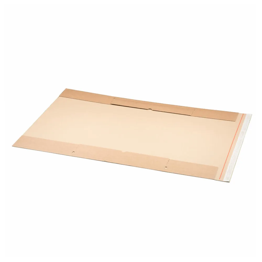 Kalenderverpackungen 500x750mm bis 45mm Höhe mit Selbstklebeverschluss & Aufreißfaden für A2+ braun – Bild 2