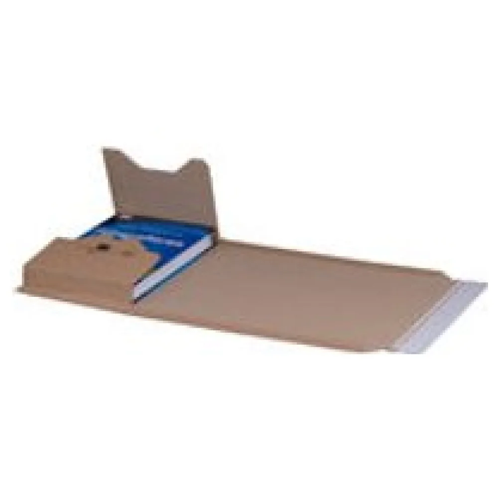 Universalverpackung 274x191mm bis 80mm Höhe Selbstklebeverschluss Aufreißfaden B5 braun – Bild 3