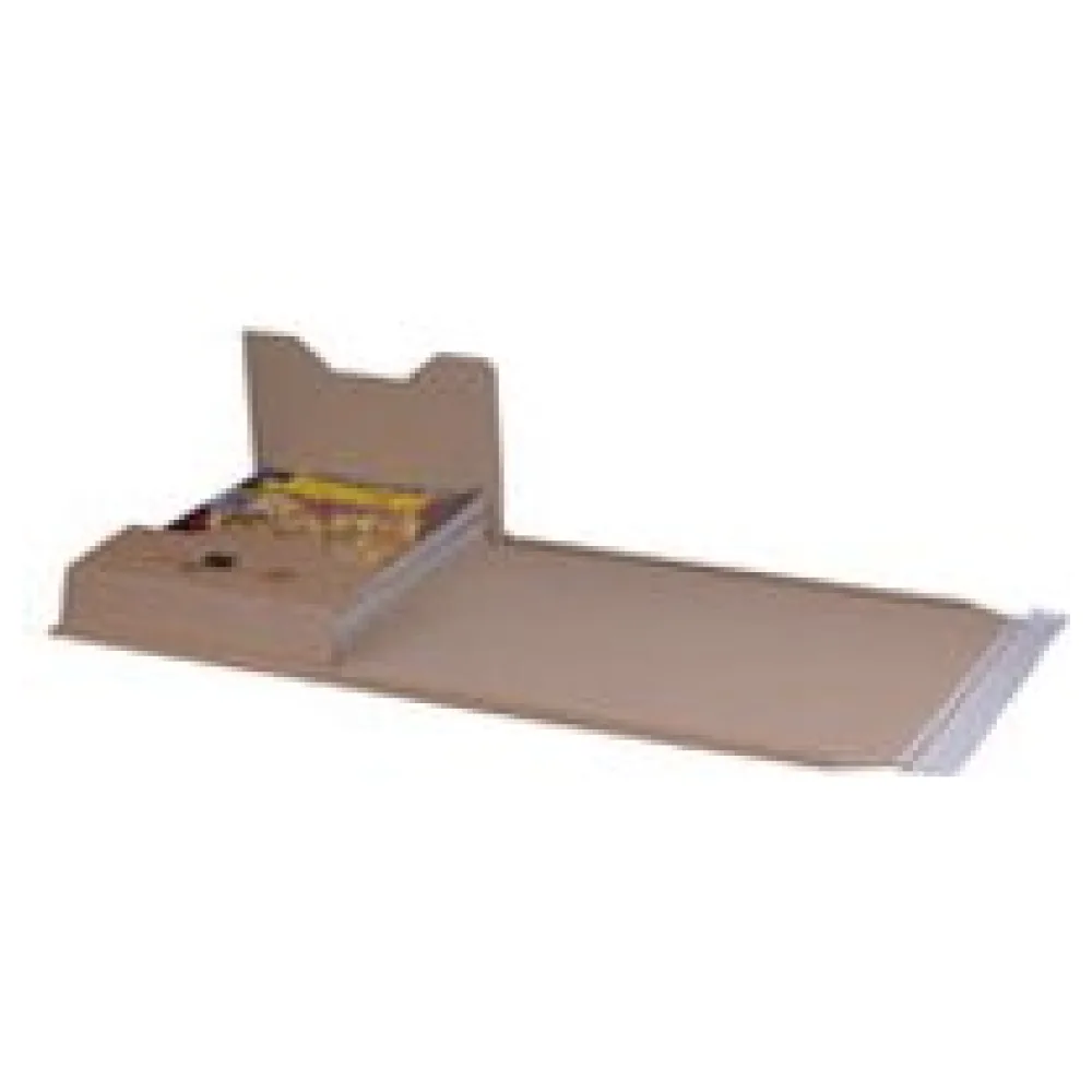 Universalverpackung 335x275mm bis 80mm Höhe Selbstklebeverschluss Aufreißfaden C4+ braun – Bild 3