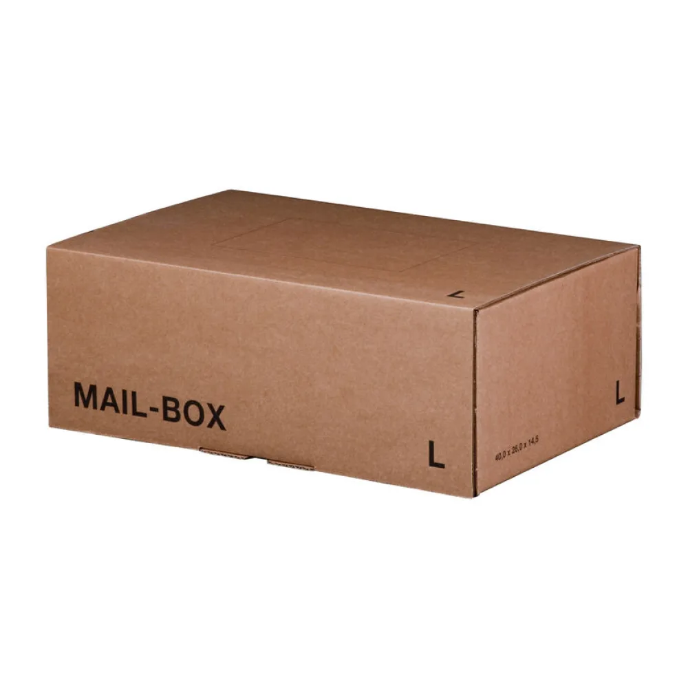 Versandkarton 395x248x141mm MAILBOX L mit Steckverschluss wiederverschließbar braun – Bild 2
