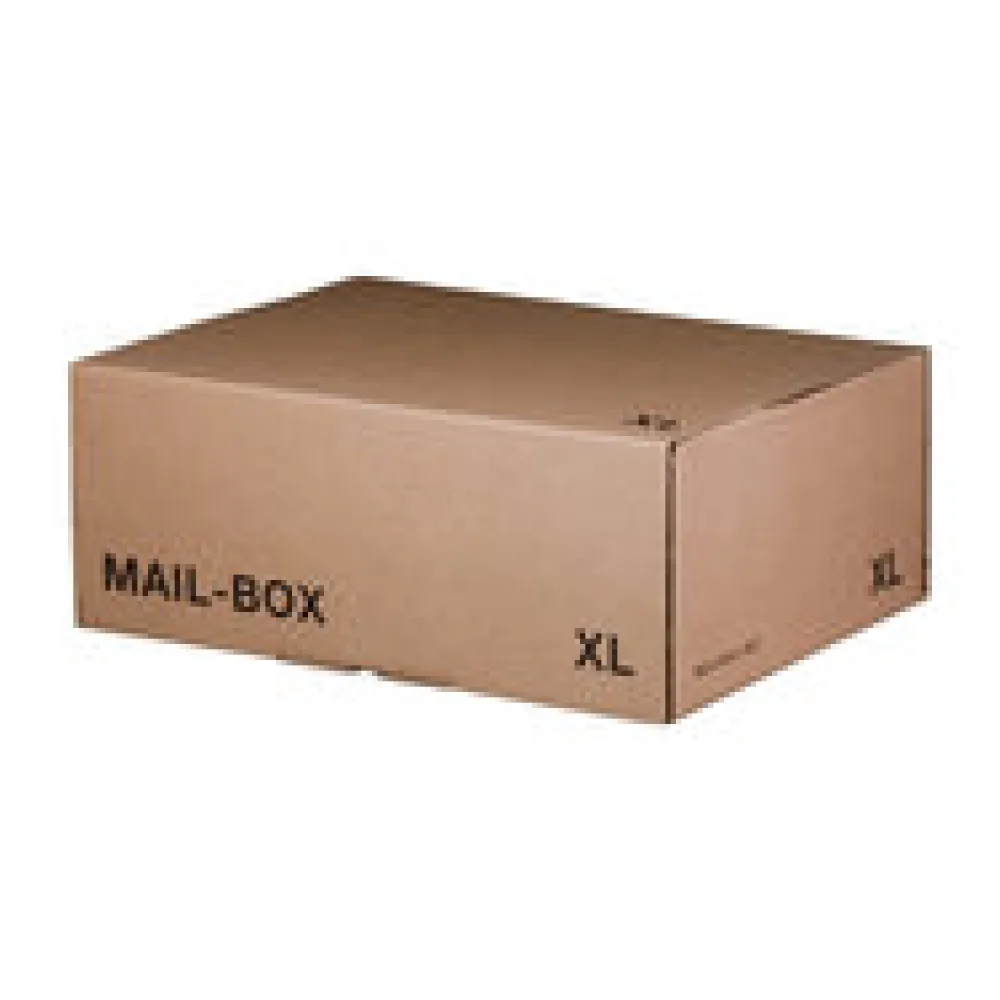 Versandkarton 460x333x174mm MAILBOX XL mit Steckverschluss wiederverschließbar braun