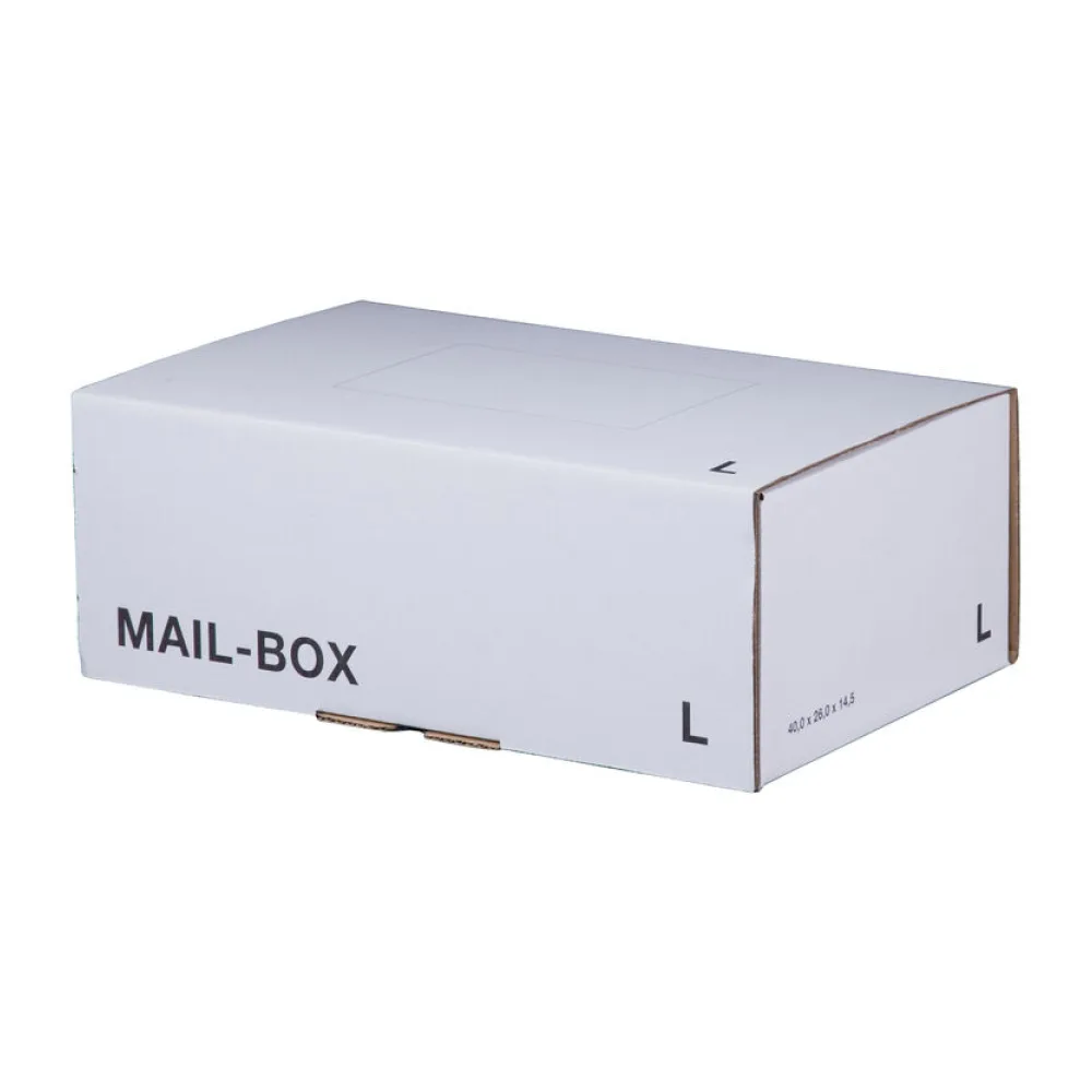 Versandkarton 395x248x141mm MAILBOX L mit Steckverschluss wiederverschließbar weiß – Bild 2