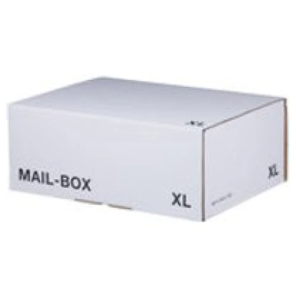 Versandkarton 460x333x174mm MAILBOX XL mit Steckverschluss wiederverschließbar weiß – Bild 3