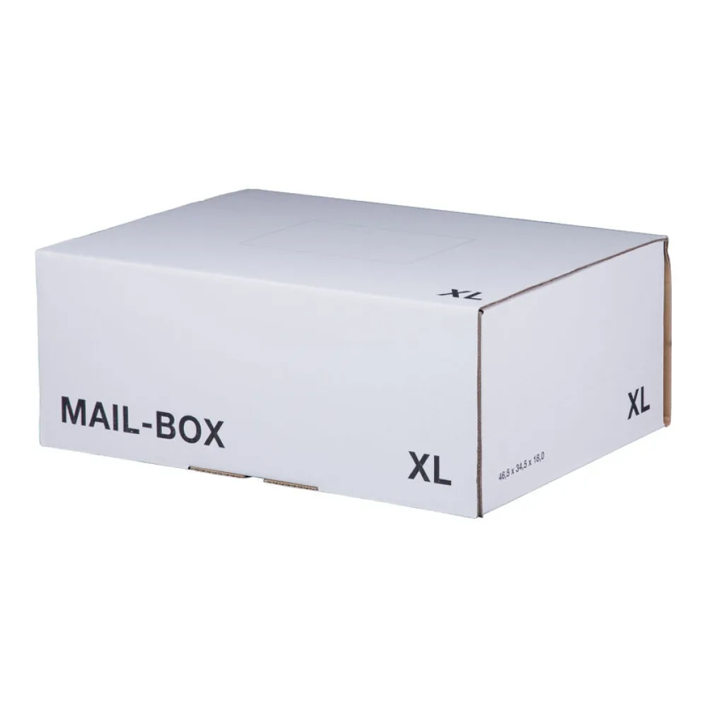 Versandkarton 460x333x174mm MAILBOX XL mit Steckverschluss wiederverschließbar weiß – Bild 2