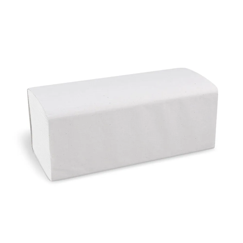 Falthandtücher Papierhandtuch 23x21cm 2-lagig weiß geprägt Zick Zack V-Falz, 4000 Stk. – Bild 2