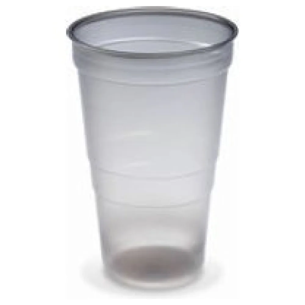 Mehrwegbecher Pfandbecher rauch-grau transparent PP Eichstrich 0,5 l O 9,5 cm, 25 Stk. – Bild 3