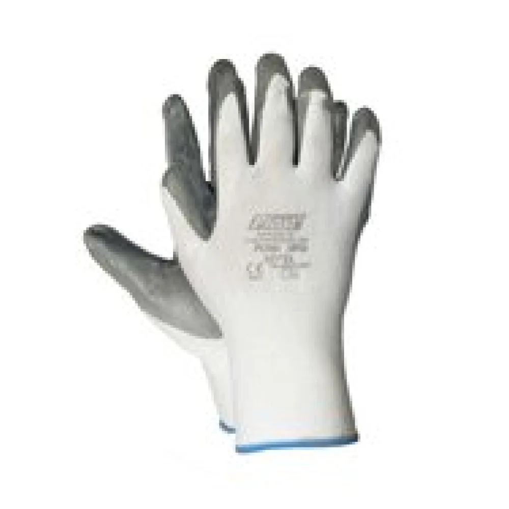 Arbeitshandschuhe Montagehandschuhe Nylon-Nitril Größe XL-10 Unisex grau, 12 Paar