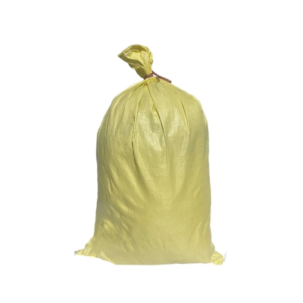Schwerlastsack Gewebesack Hochwassersack Getreidesack Lagersack PP mit rotem Streifen 500 x 800 mm 30 kg gelb – Bild 2