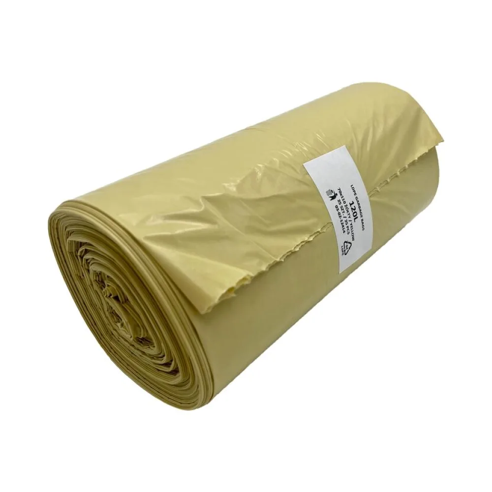 Müllsäcke 120 Liter 70 x 110 cm LDPE gelb 25 Stk. – Bild 2