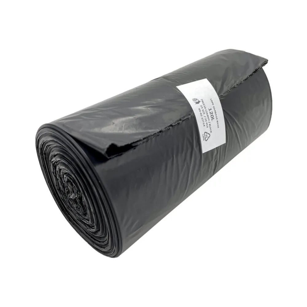 Müllsäcke 120 Liter 70 x 110 cm LDPE schwarz 25 Stk. – Bild 2