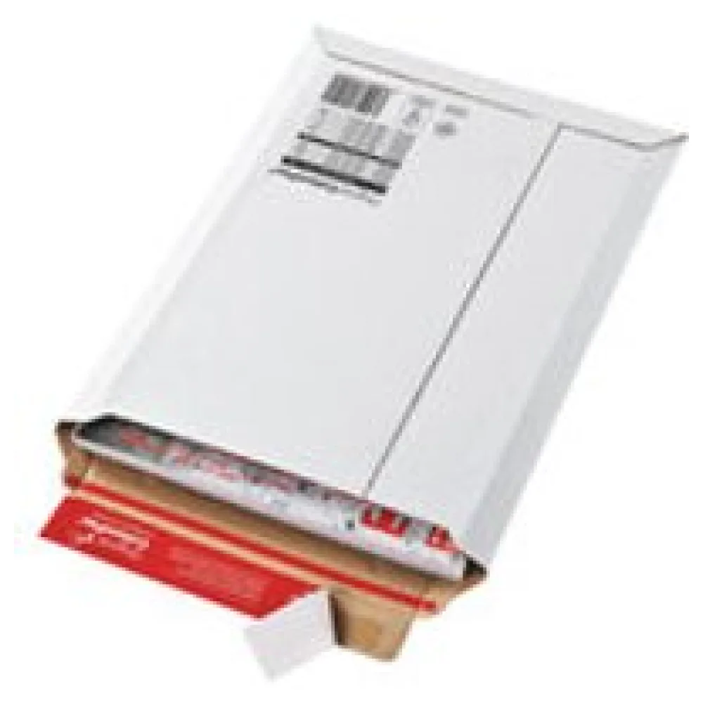 Versandtaschen 235 x 340 x -35 mm extrem starke Wellpappe Selbstklebeverschluss Aufreißfaden weiß – Bild 3