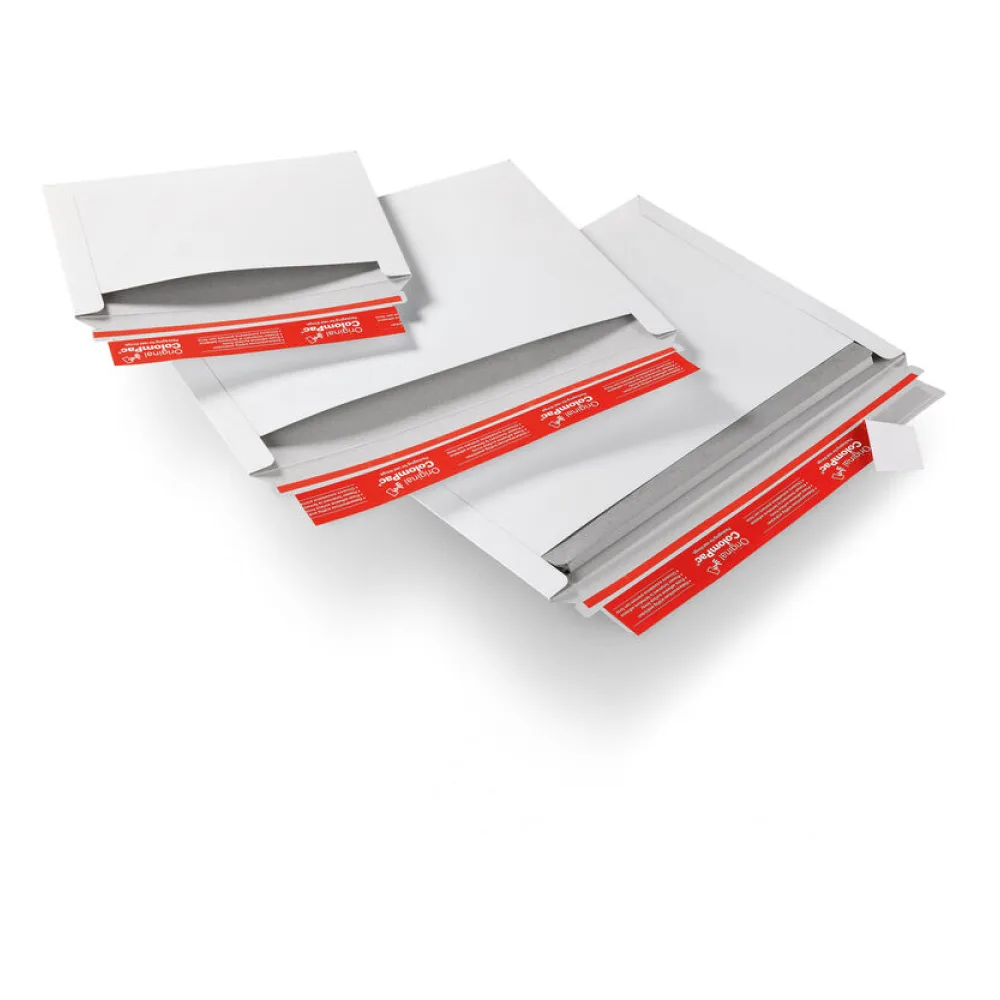 Versandtaschen mit Querbefüllung 351 x 248 x -30 mm Vollpappe Selbstklebeverschluss Aufreißfaden weiß – Bild 2