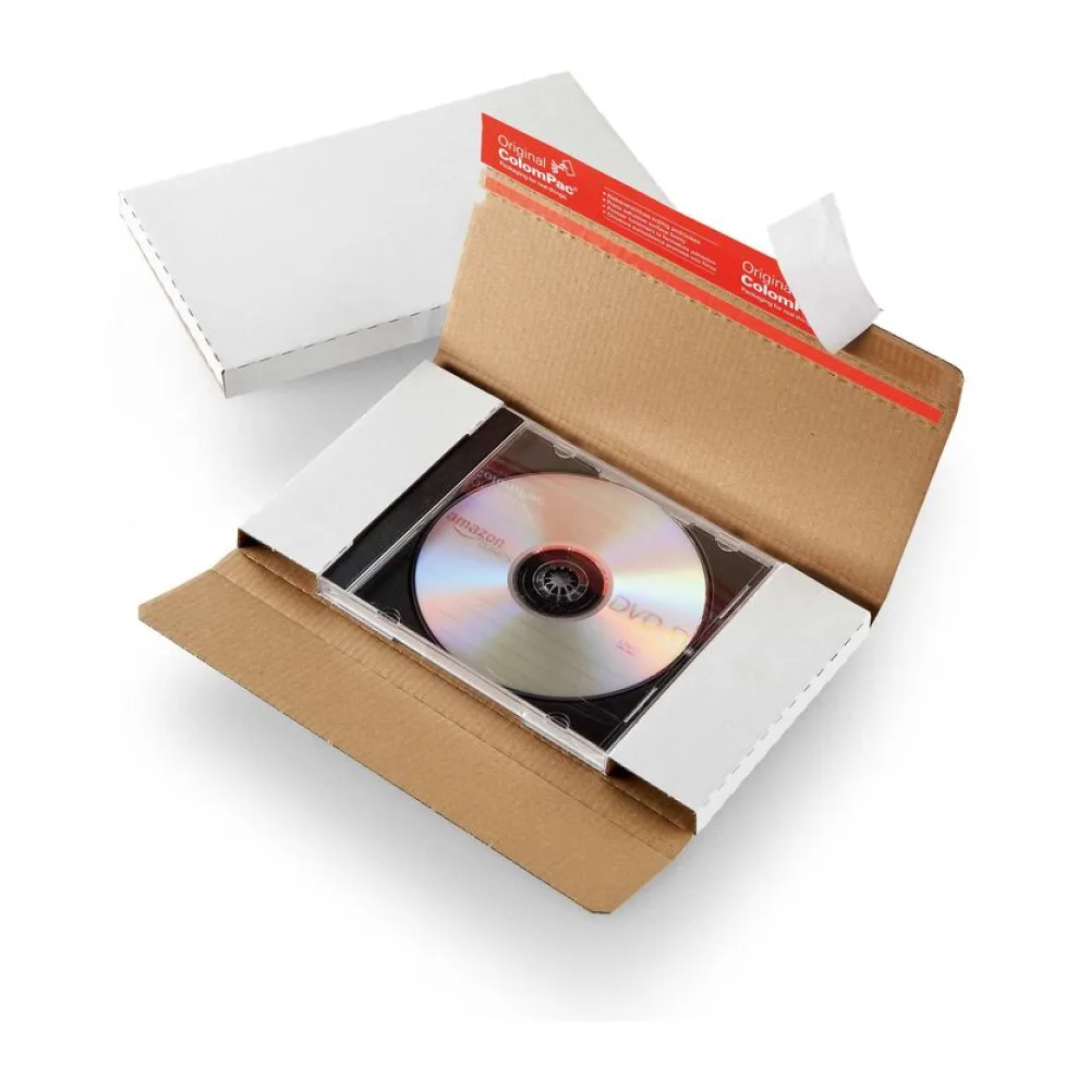CD-Jewel-Mailer DIN Lang 225 x 125 x 12mm Selbstklebeverschluss & Aufreißfaden für 1 CD / DVD mit Hülle – Bild 2
